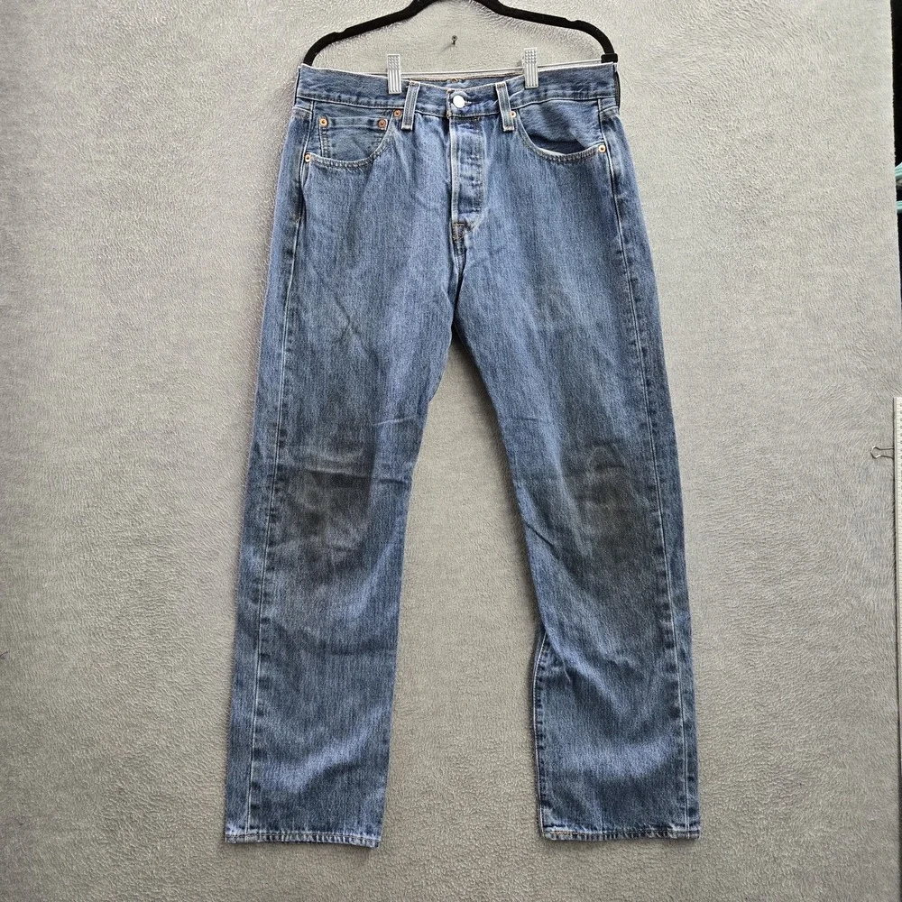 Levi's 501 Men Jeans 32X30 Blue Denim Original Fit‎ Straight Leg Button Fly